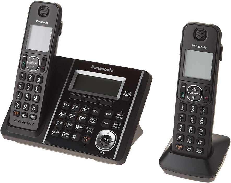 Panasonic KX-TGF342B | Cordless phone - 2 handsets - Answering machine - Black-Sonxplus Drummondville 