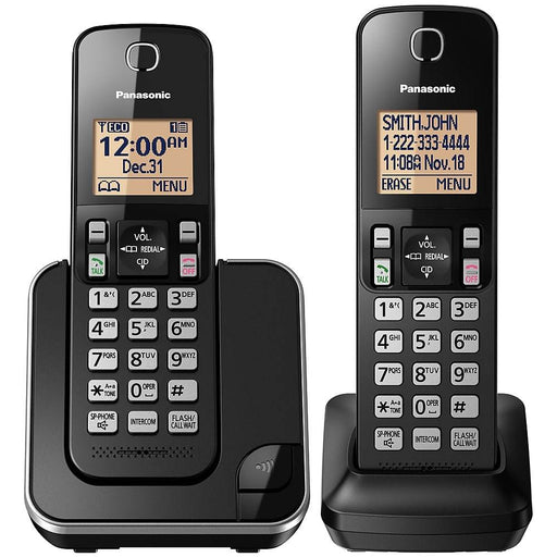 Panasonic KX-TGC382B | Cordless phone - 2 handsets - Black-Sonxplus Drummondville