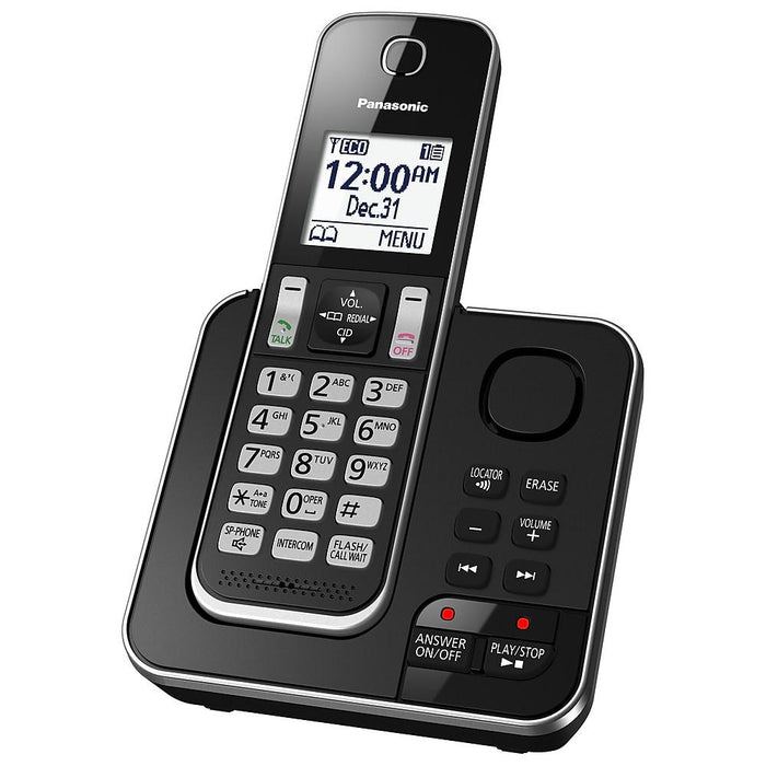 Panasonic KX-TGD392B | Cordless phone - 2 handsets - Answering machine - Black-Sonxplus Drummondville