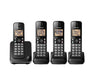 Panasonic KX-TGC384B | Cordless phone - 4 handsets - Black-Sonxplus Drummondville