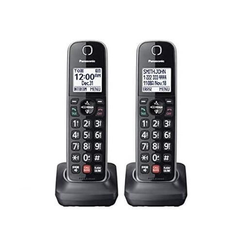 Panasonic KXTGF872B | Combo cordless phone - 1 fixed handset and 2 cordless handsets - Answering machine - Black-Sonxplus Drummondville