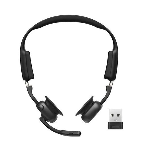 Shokz OpenMeet USB-A | Bluetooth Stereo Headset - 15 Hours Battery Life - Black-Sonxplus Drummondville