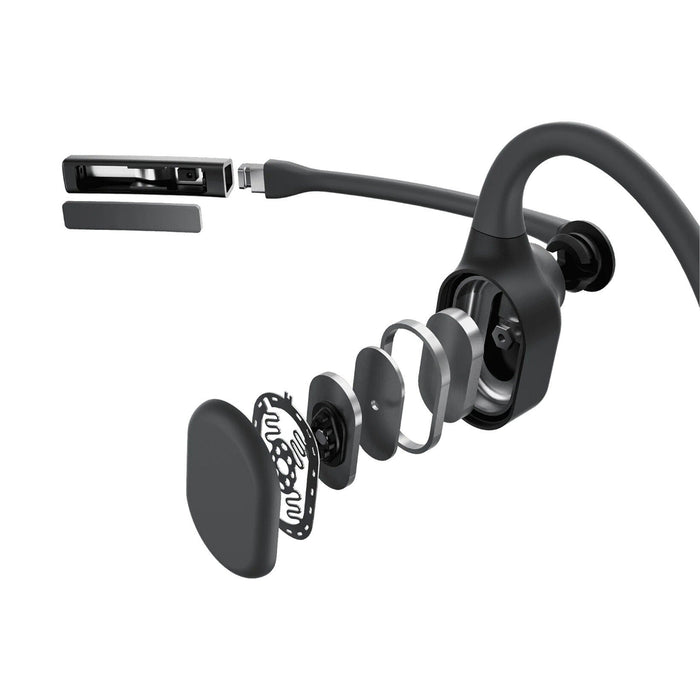 SHOKZ OpenComm2 | Bone conduction headphones - Bluetooth - Microphone - Black-Sonxplus Drummondville
